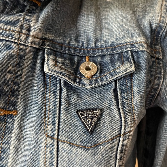 GUESS Denim Jacket Blue Girls 14, Fits Adult XS - Picture 4 of 13